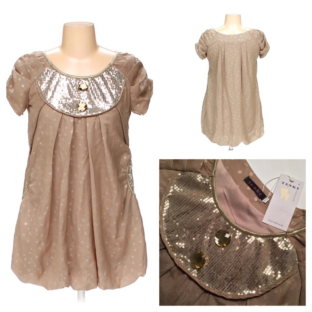 ✨Party Dress/Tunic, Gold Bling Sz S, NWT✨
